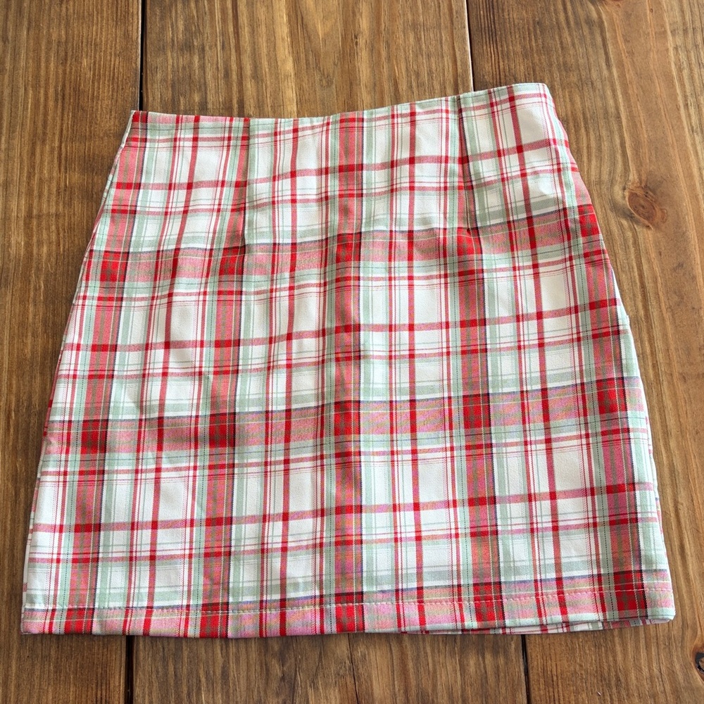 Cider Mini Skirt Skort size small plaid, Lined NWT